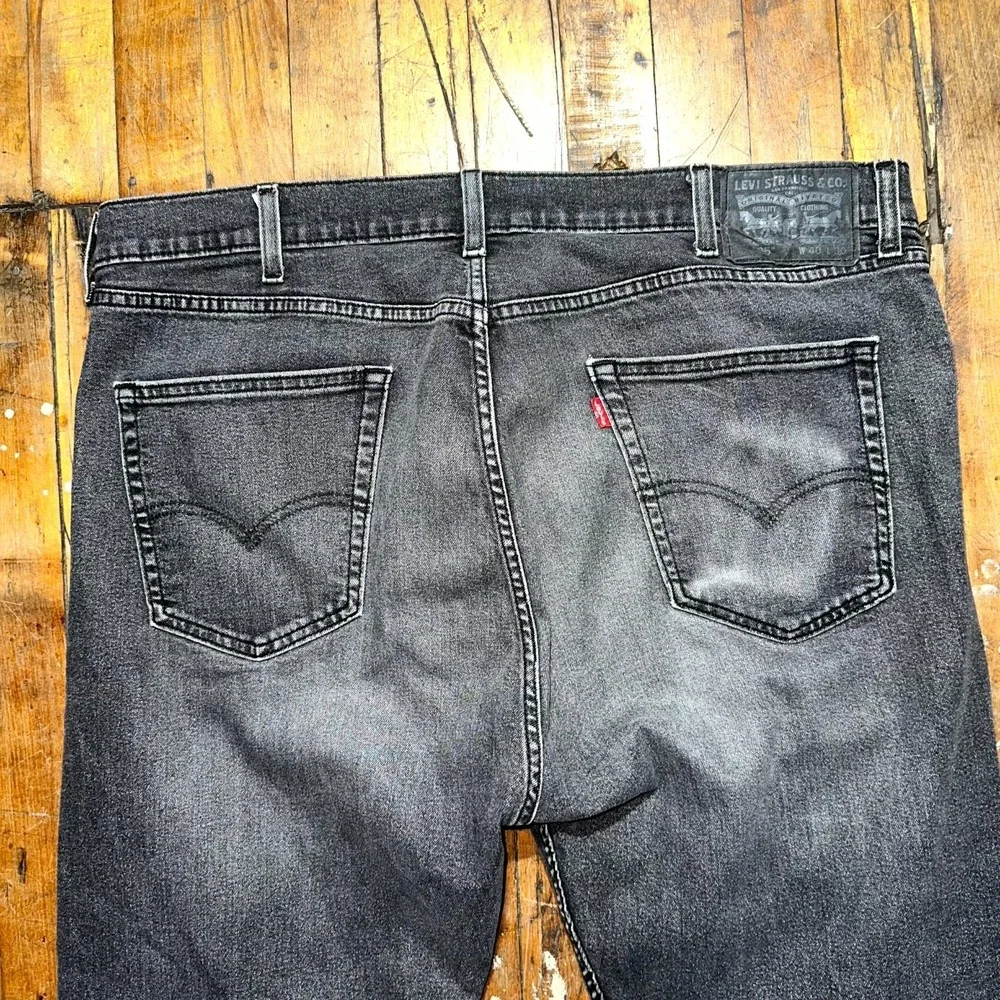 Levi's 505 Jeans Men's 40x30 Black Denim Regular Fit Straight Leg Stretch Preppy